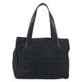 Chanel Travel Line Tote Nylon Black Nylon Tote Bag Bag (Pre-Owned)