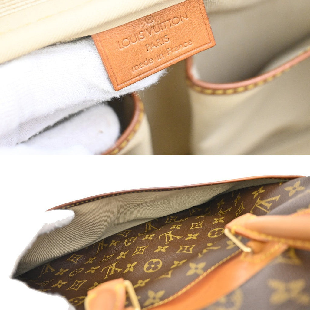Louis Vuitton Deauville Handbag Monogram Canvas Brown Canvas Handbag (Pre-Owned)