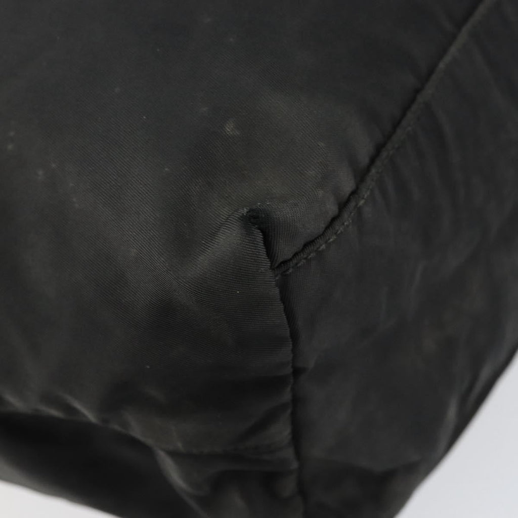 Prada Vintage Zip Tote Tessuto Black Nylon Tote Bag Bag (Pre-Owned)
