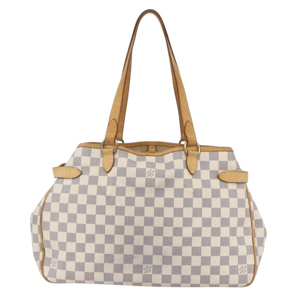 Louis Vuitton Batignolles Handbag Damier White Canvas Tote Bag Bag (Pre-Owned)