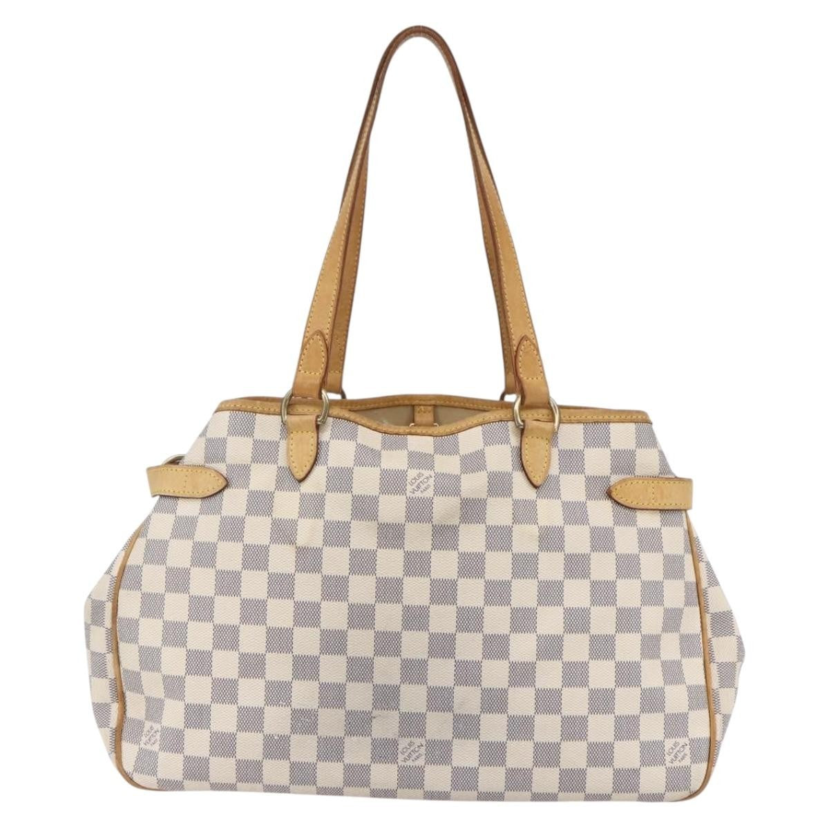 Louis Vuitton Batignolles Handbag Damier White Canvas Tote Bag Bag (Pre-Owned)