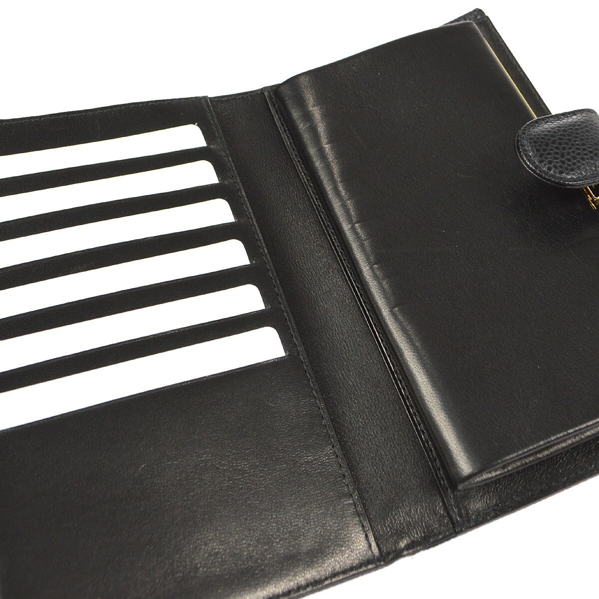 Chanel Timeless Cc French Wallet Caviar Black Leather Wallets Accessory (Pre-Owned)