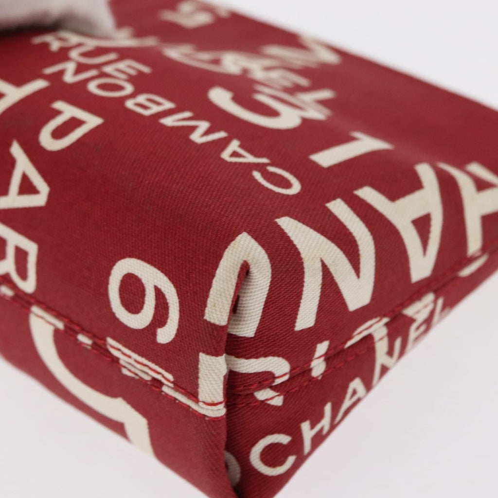 Chanel 31 Rue Cambon Clutch Canvas Red Canvas Clutche & Pouche Bag (Pre-Owned)
