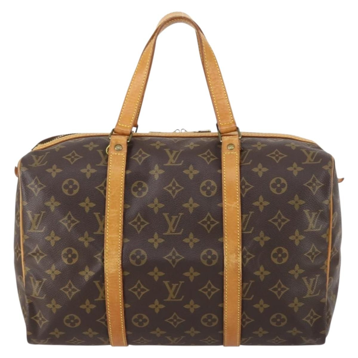 Louis Vuitton Sac Souple Handbag Monogram Canvas Brown Canvas Travel Bag Bag (Pre-Owned)