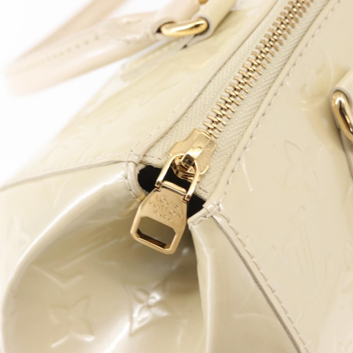 Louis Vuitton Sherwood Handbag Monogram Vernis Beige Patent_Leather Handbag (Pre-Owned)