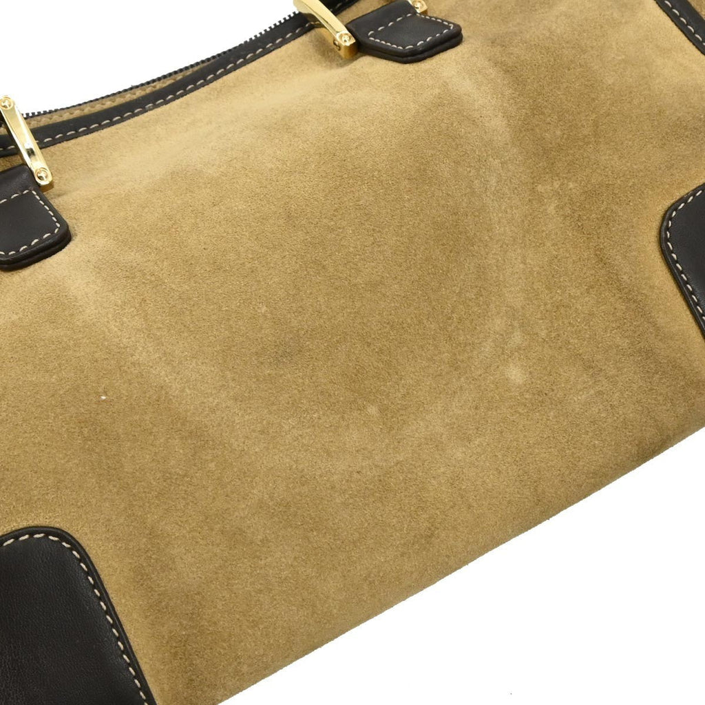 Loewe Amazona Bag Suede Beige Suede Handbag (Pre-Owned)