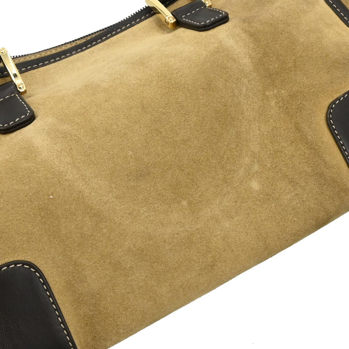 Loewe Amazona Bag Suede Beige Suede Handbag (Pre-Owned)
