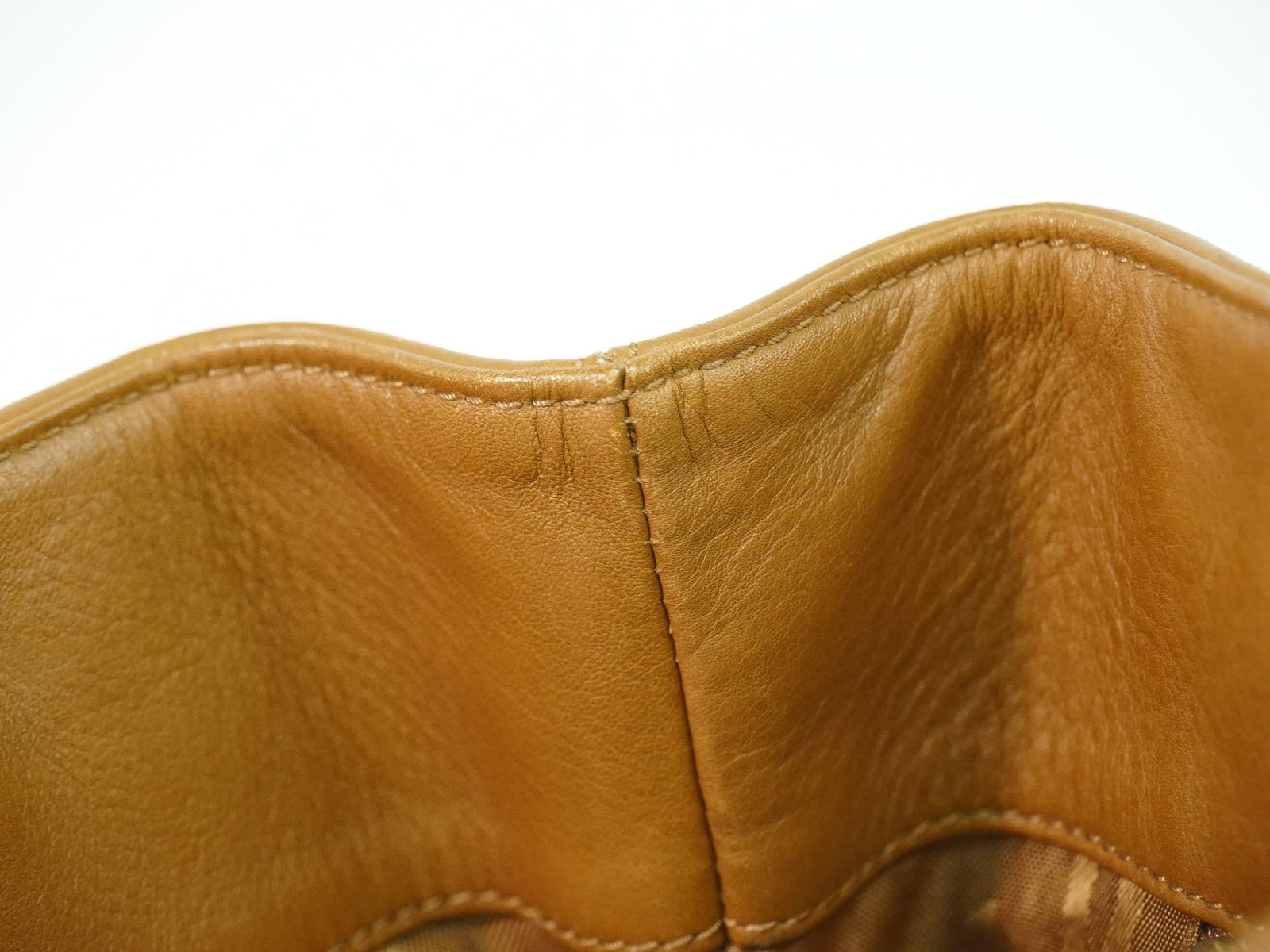 Chanel Vintage Cc Tote Leather Brown Leather Tote Bag Bag (Pre-Owned)