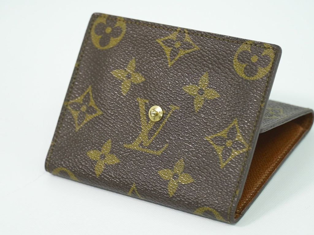 Louis Vuitton Porte Tresor Etui Papiers Wallet Monogram Canvas Brown Canvas Card Holders Accessory (Pre-Owned)