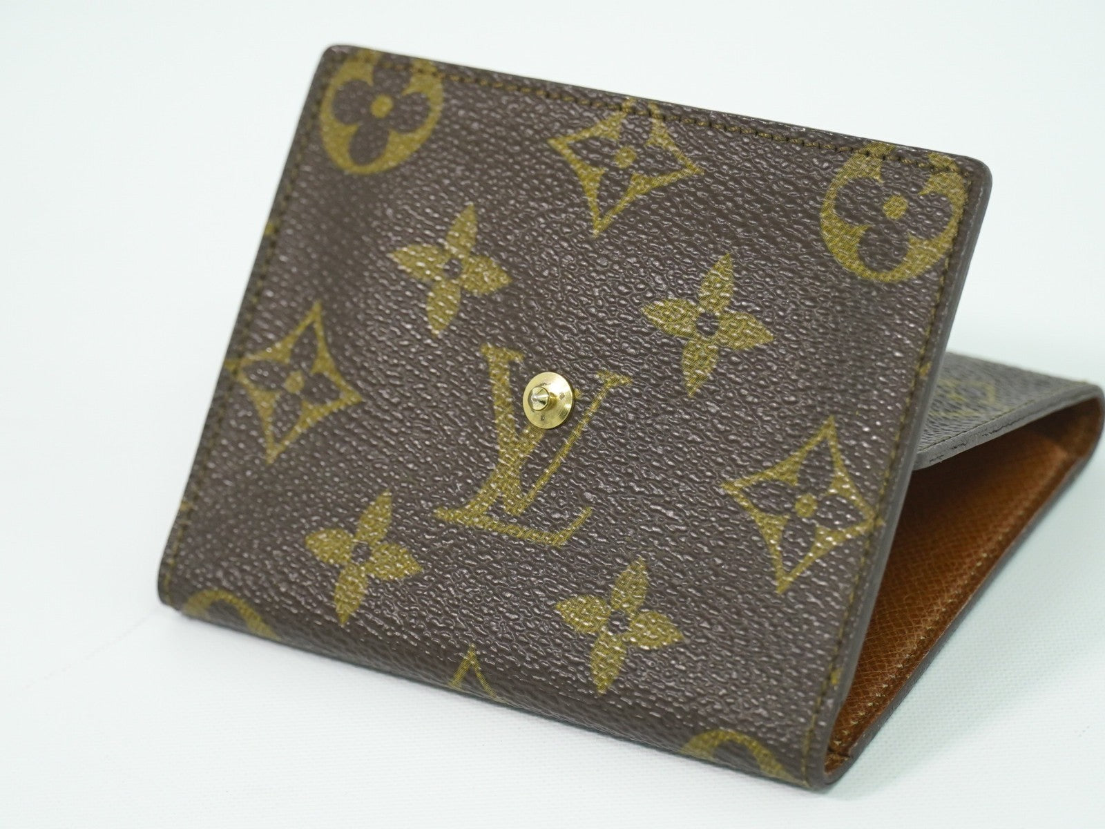 Louis Vuitton Porte Tresor Etui Papiers Wallet Monogram Canvas Brown Canvas Card Holders Accessory (Pre-Owned)