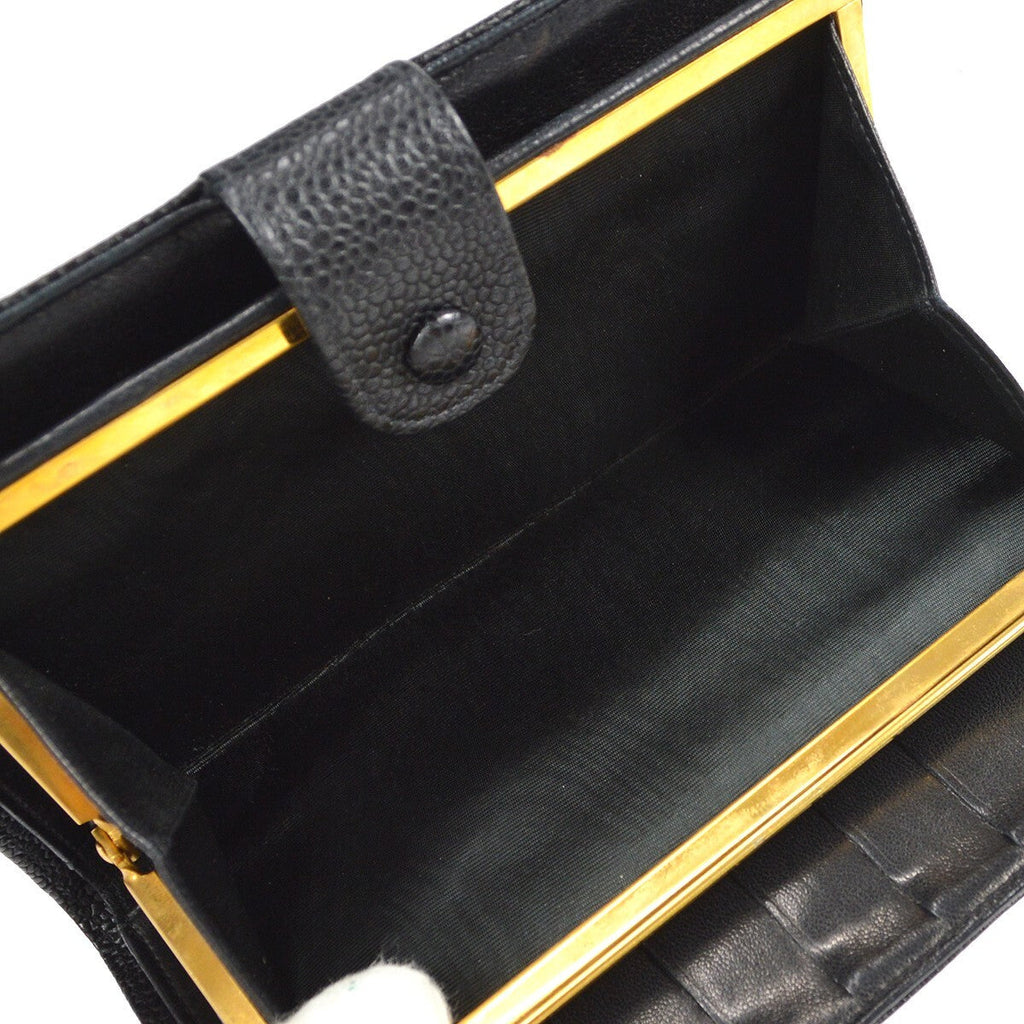 Chanel Timeless Cc French Wallet Caviar Black Leather Wallets Accessory (Pre-Owned)