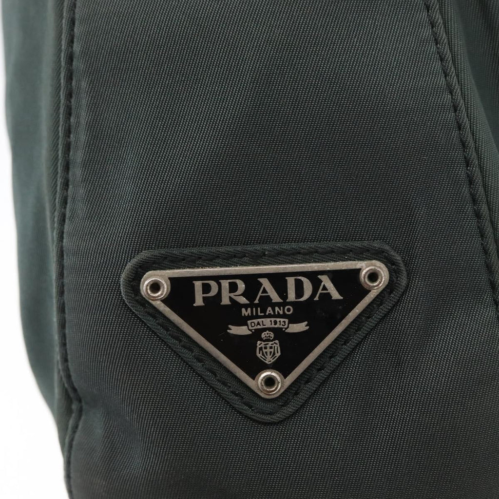 Prada Vintage Shoulder Bag Tessuto Green Nylon Shoulder Bag Bag (Pre-Owned)