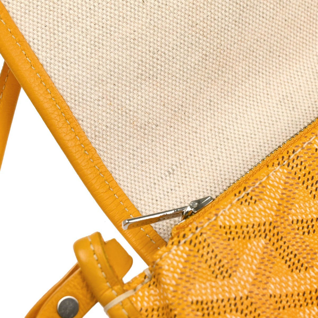 Goyard Plumet Clutch Wallet Coated Canvas Yellow Canvas Shoulder Bag Bag (Pre-Owned)