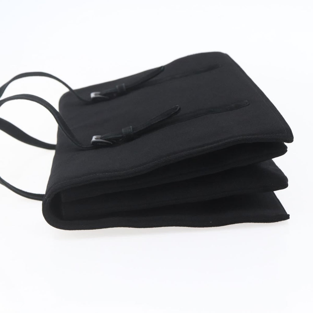Prada Vintage Handbag Cotton Black Cotton Handbag (Pre-Owned)