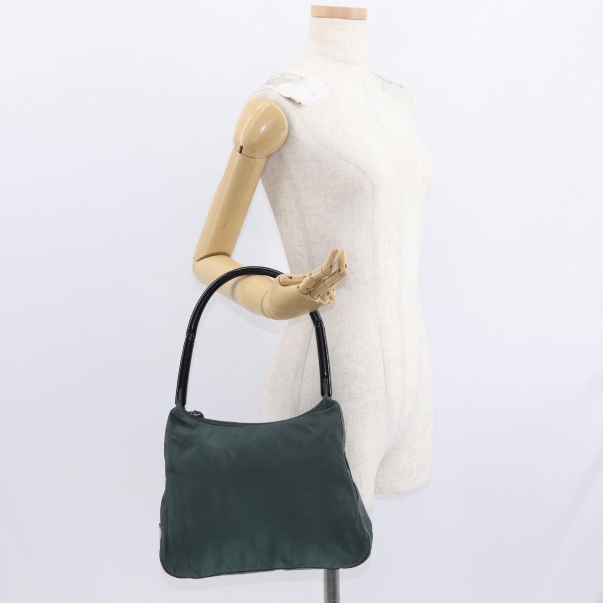 Prada Vintage Shoulder Bag Tessuto Green Nylon Shoulder Bag Bag (Pre-Owned)