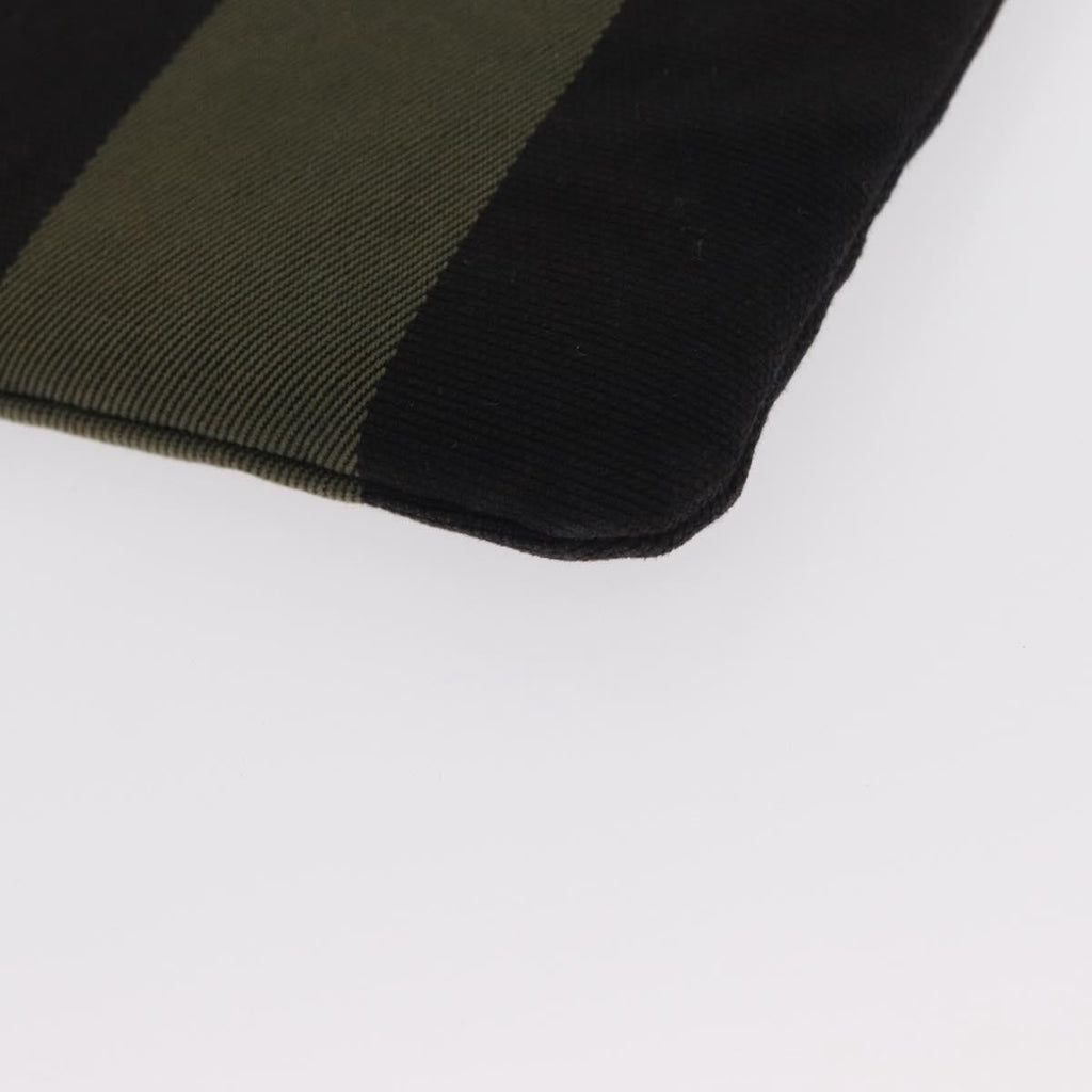 Saint Laurent Beach Zip Pouch Canvas Khaki Canvas Clutche & Pouche Bag (Pre-Owned)