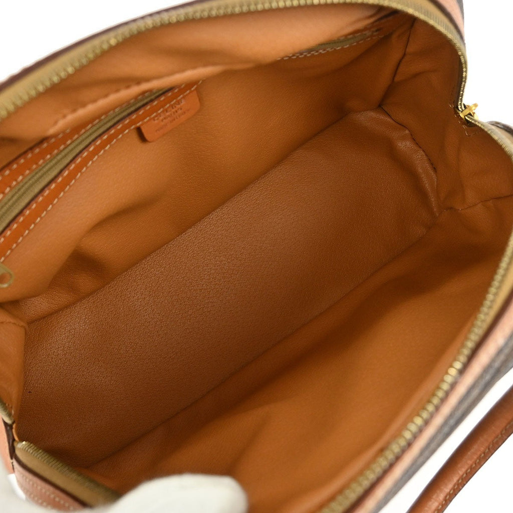 Celine Vintage Macadam Handbag Canvas And Leather Brown Canvas Handbag (Pre-Owned)