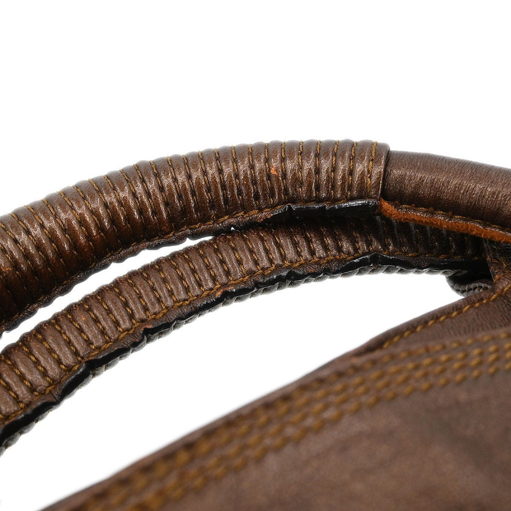 Loewe Anagram Logo Nappa Aire Hand Bag Leather Brown Leather Handbag (Pre-Owned)