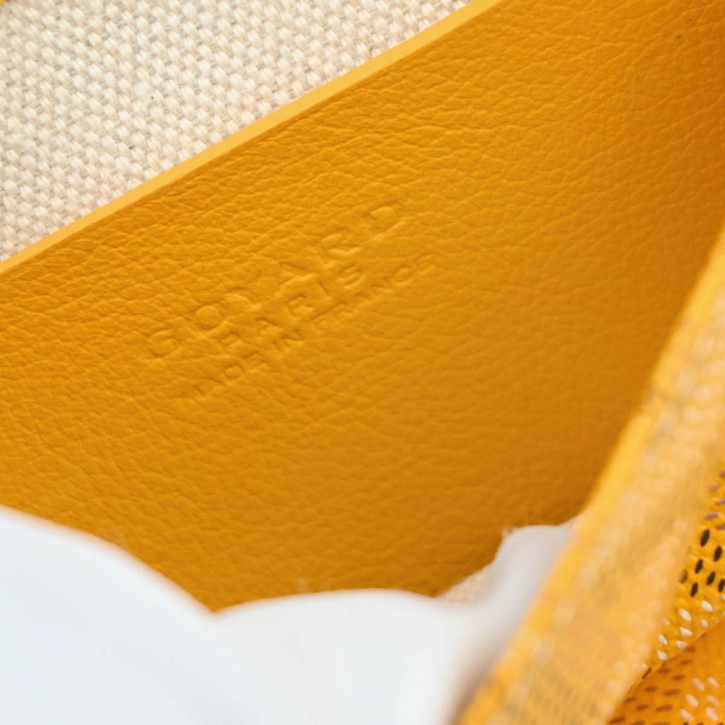 Goyard Plumet Clutch Wallet Coated Canvas Yellow Canvas Shoulder Bag Bag (Pre-Owned)