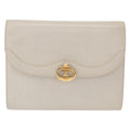 Celine Vintage Shoulder Bag Leather Ecru Leather Shoulder Bag Bag (Pre-Owned)