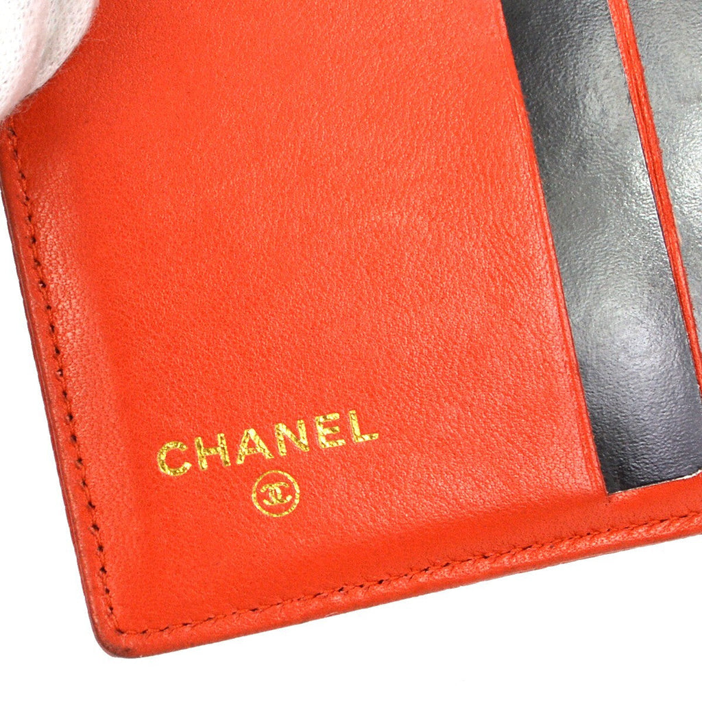 Chanel Vintage Timeless Cc Bifold Wallet Caviar Red Leather Wallets Accessory (Pre-Owned)