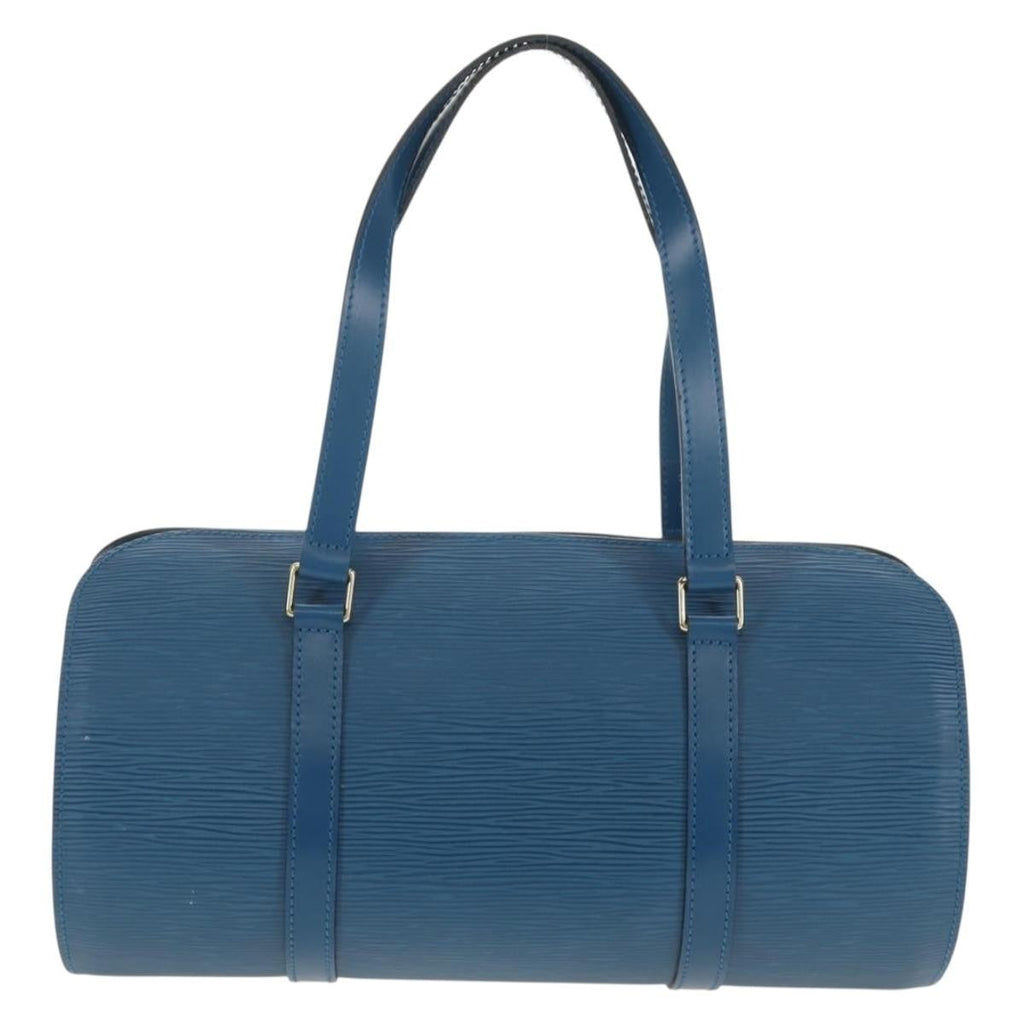 Louis Vuitton Soufflot Handbag Epi Leather Blue Leather Handbag (Pre-Owned)