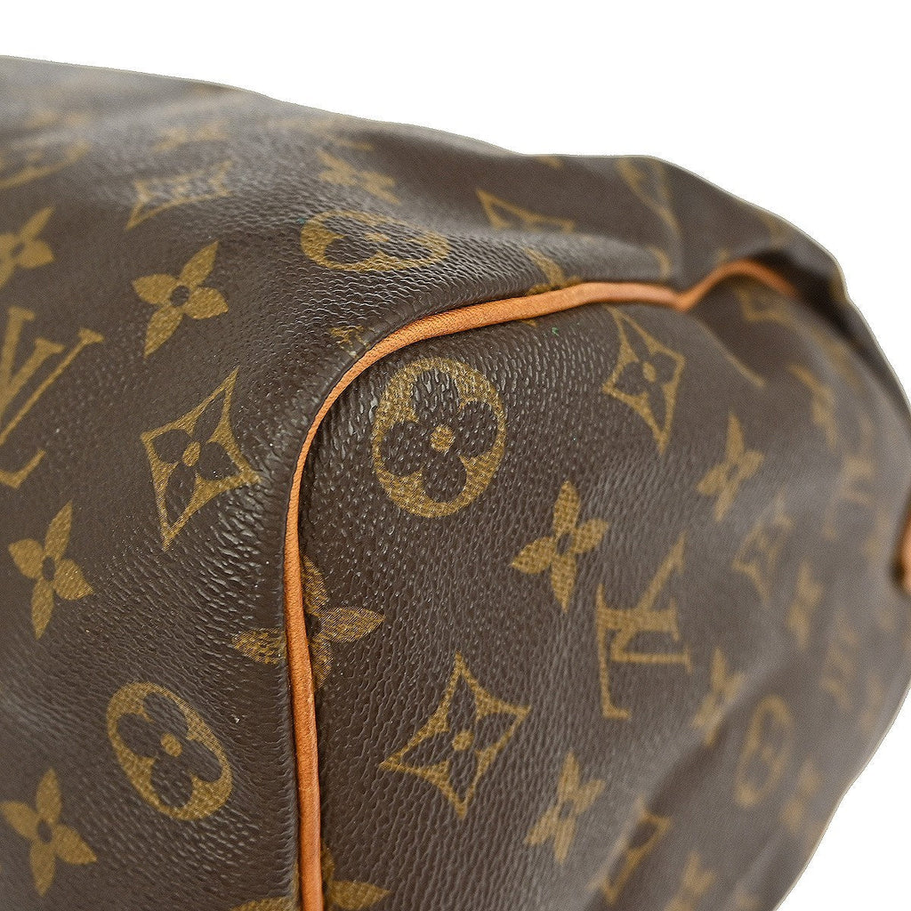 Louis Vuitton Speedy Handbag Monogram Canvas Brown Canvas Handbag (Pre-Owned)