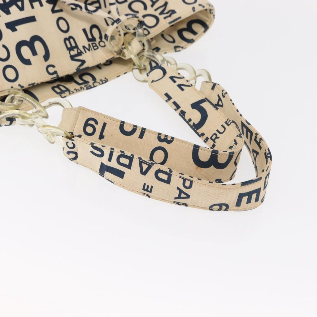 Chanel 31 Rue Cambon Beach Zip Tote Printed Canvas Navy Canvas Tote Bag Bag (Pre-Owned)