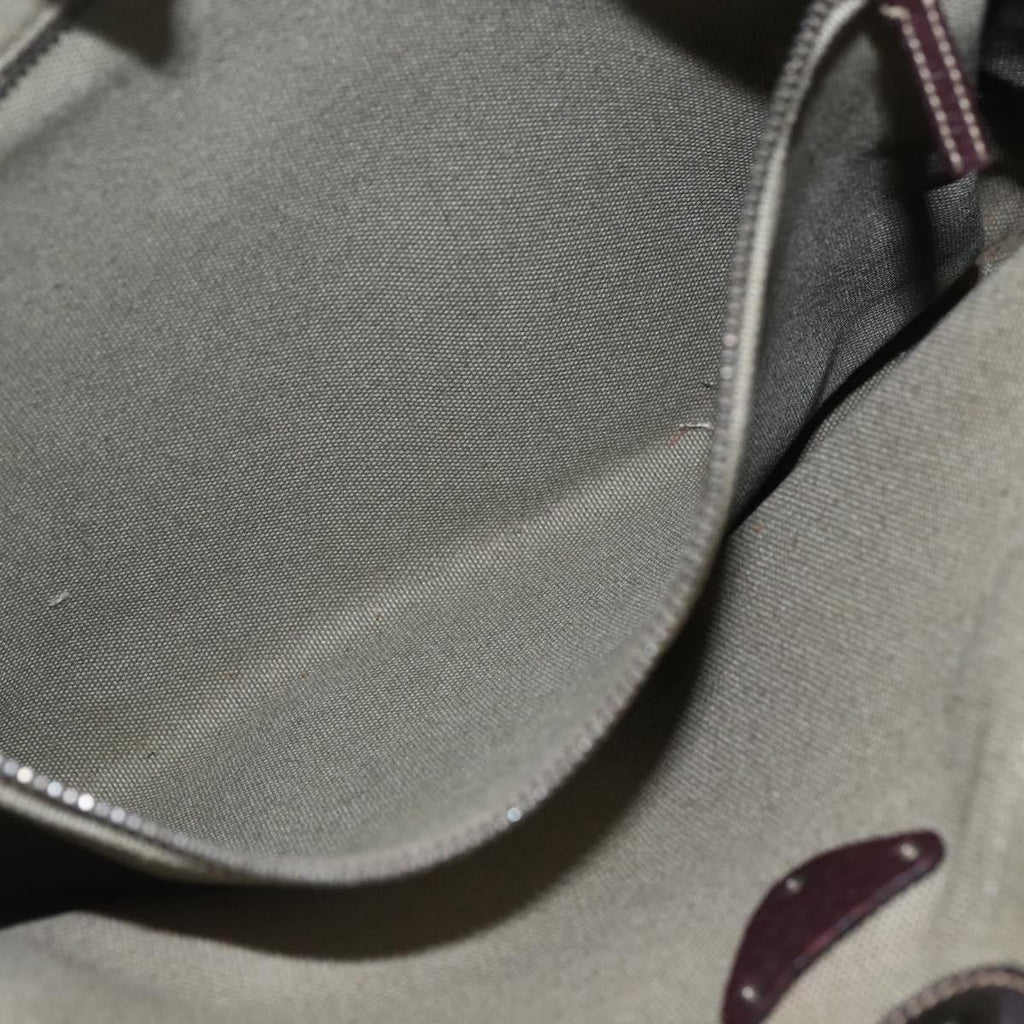 Prada Vintage Tote Canvas Khaki Canvas Tote Bag Bag (Pre-Owned)