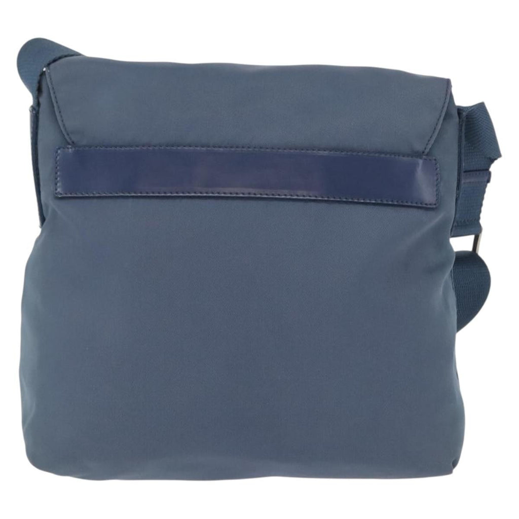 Prada Buckle Messenger Bag Tessuto Blue Nylon Shoulder Bag Bag (Pre-Owned)