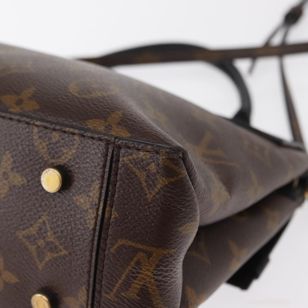 Louis Vuitton One Handle Flap Bag Monogram Canvas And Leather Brown Canvas Handbag (Pre-Owned)