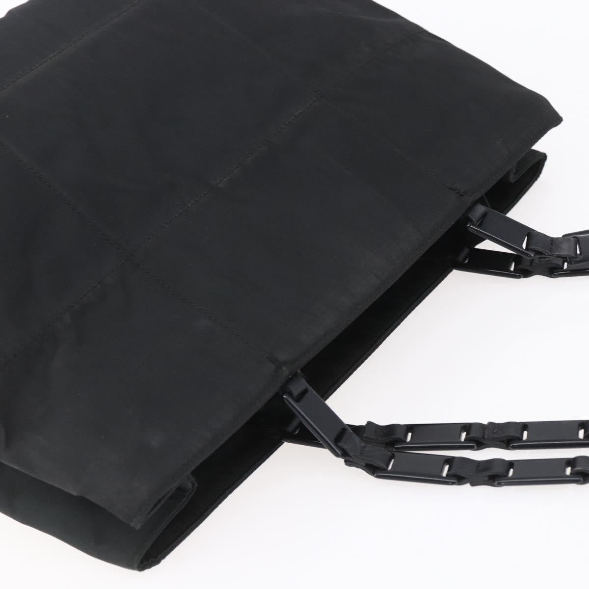 Prada Vintage Tote Tessuto Black Nylon Tote Bag Bag (Pre-Owned)