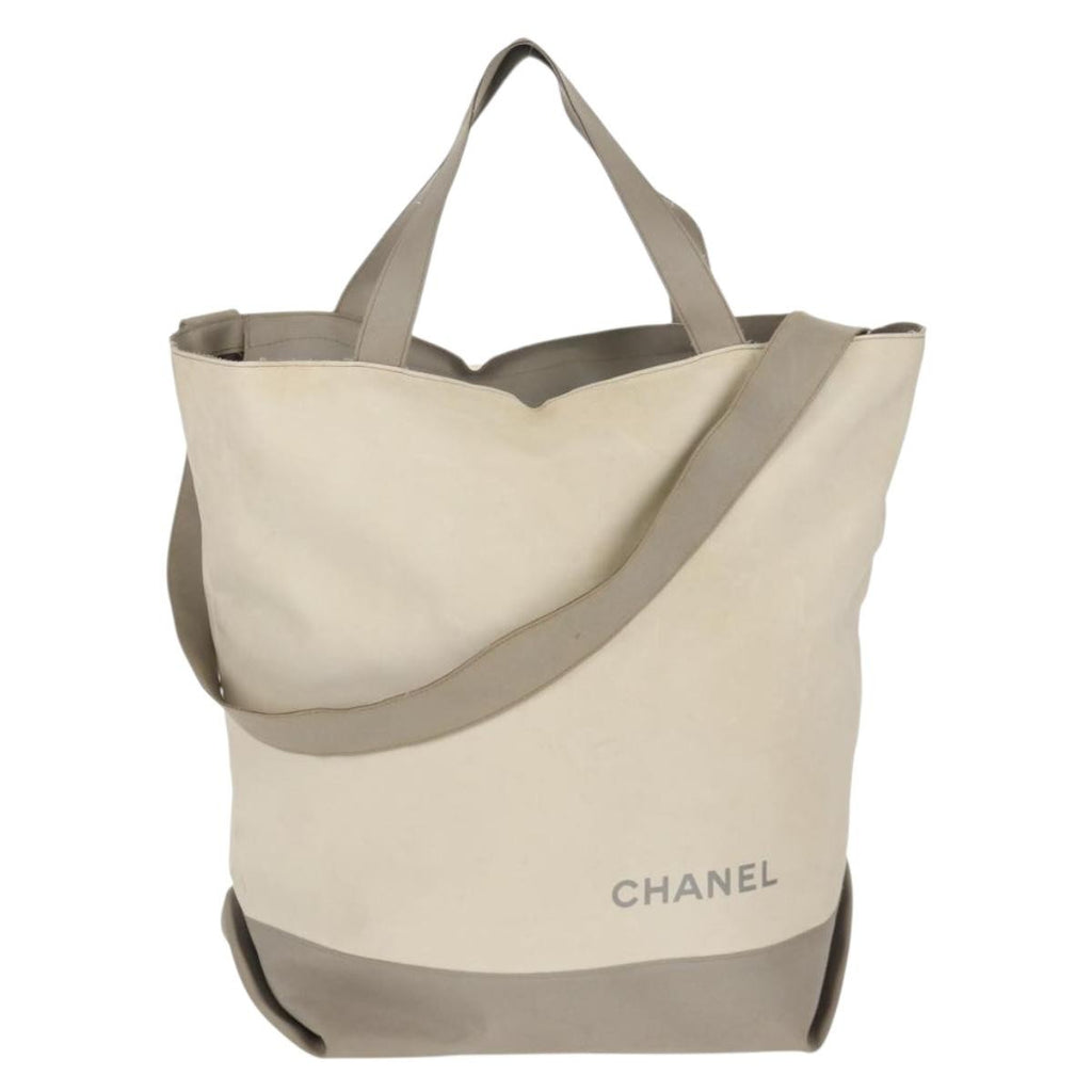 Chanel Sport Tote Nylon Gray Nylon Tote Bag Bag (Pre-Owned)