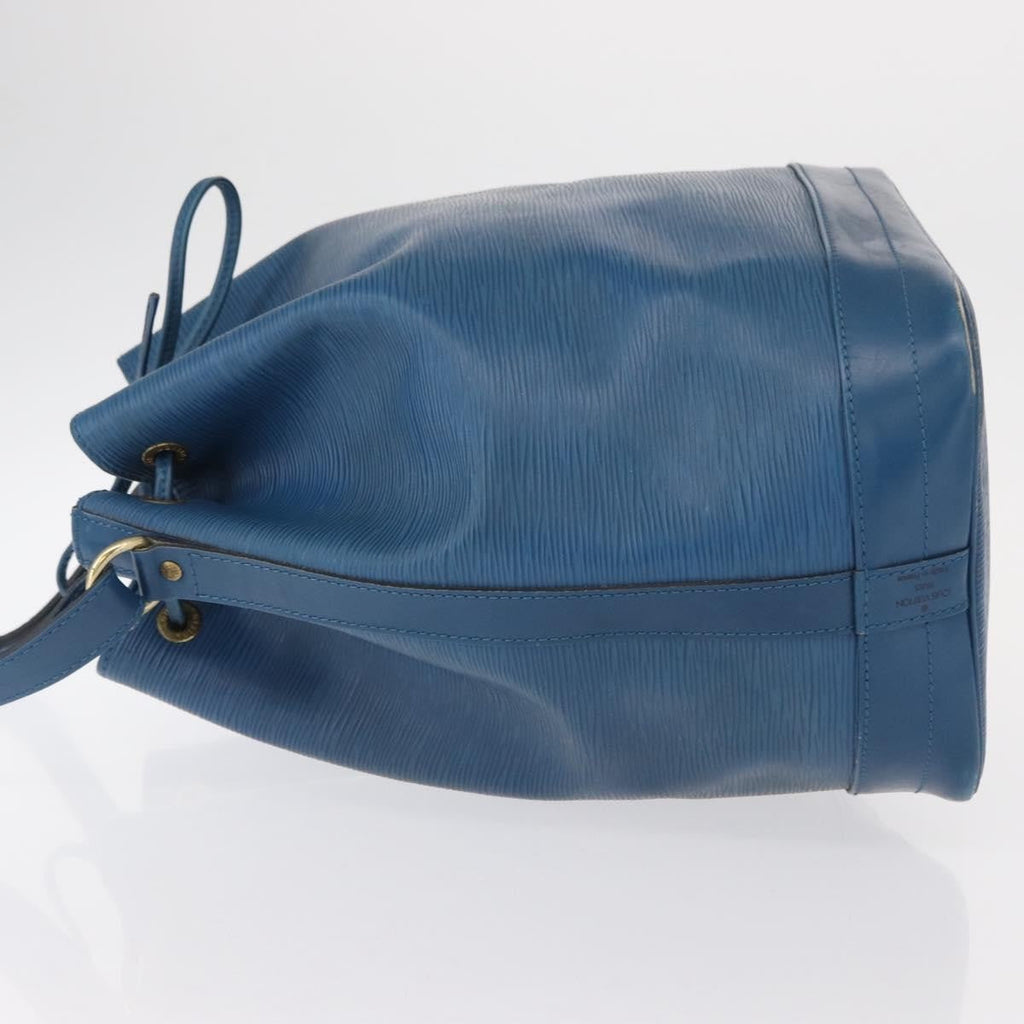 Louis Vuitton Petit Noe Nm Handbag Epi Leather Blue Leather Shoulder Bag Bag (Pre-Owned)