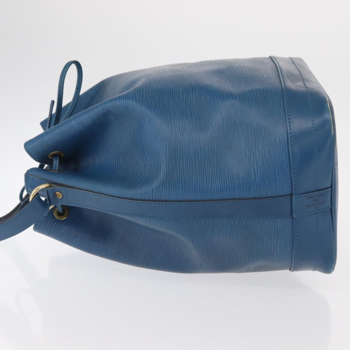 Louis Vuitton Petit Noe Nm Handbag Epi Leather Blue Leather Shoulder Bag Bag (Pre-Owned)