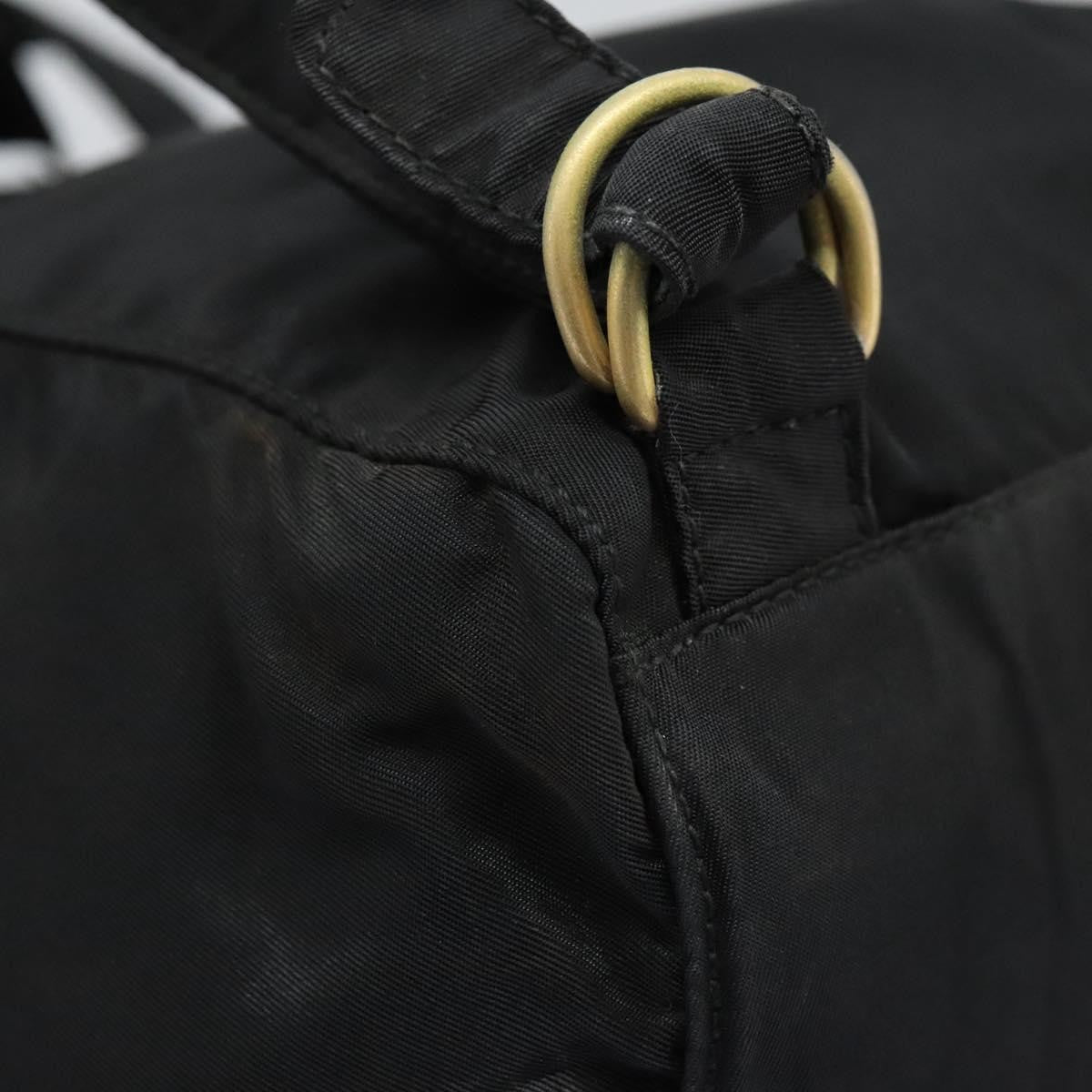 Prada Flap Drawstring Backpack Tessuto Black Nylon Backpack Bag (Pre-Owned)
