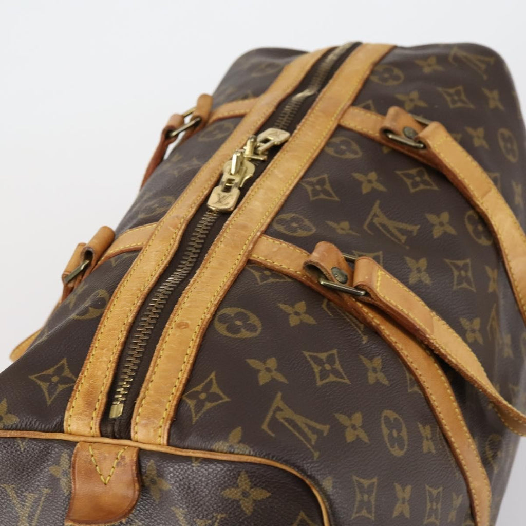 Louis Vuitton Sac Souple Handbag Monogram Canvas Brown Canvas Travel Bag Bag (Pre-Owned)