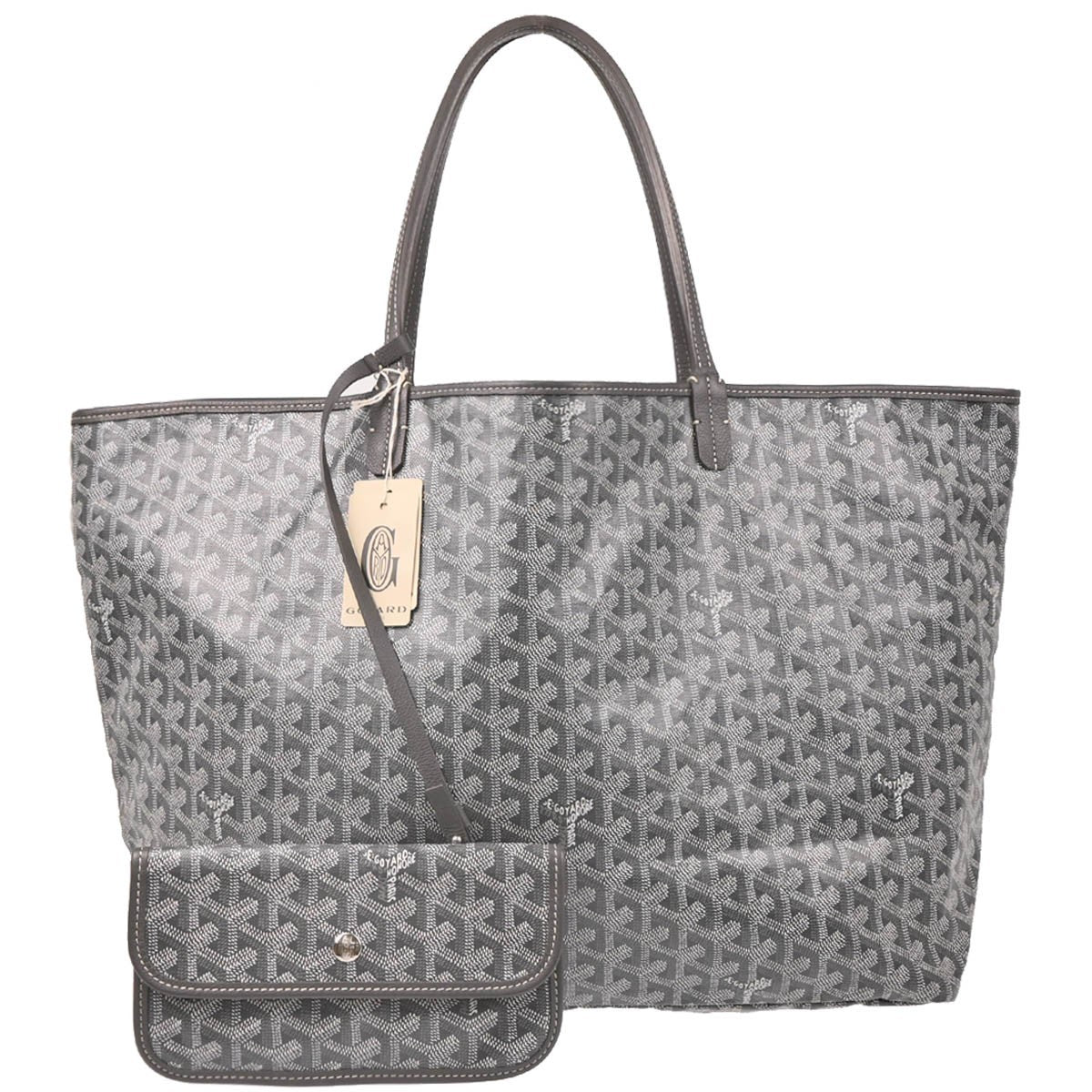 Goyard Saint Louis Tote Coated Canvas Gray Canvas Tote Bag Bag (Pre-Owned)