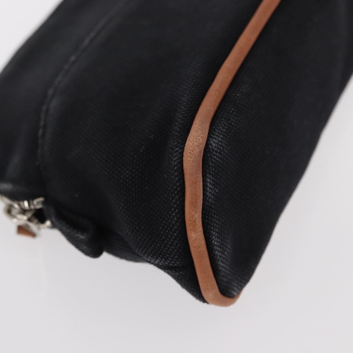 Hermes Bolide Travel Pouch Canvas Black Canvas Clutche & Pouche Bag (Pre-Owned)