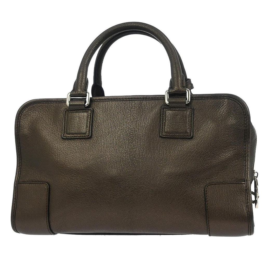 Loewe Amazona Bag Leather Brown Leather Handbag (Pre-Owned)