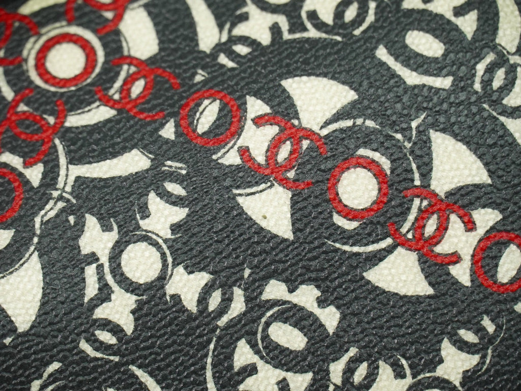 Chanel Optic Coco Tote Printed Coated Canvas With Caviar Multicolour Canvas Tote Bag Bag (Pre-Owned)