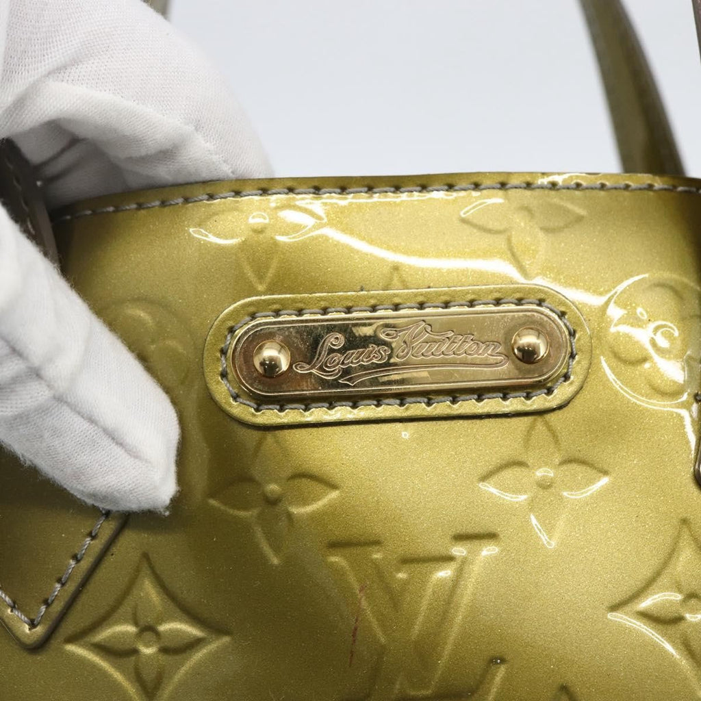 Louis Vuitton Wilshire Handbag Monogram Vernis Green Patent_Leather Handbag (Pre-Owned)