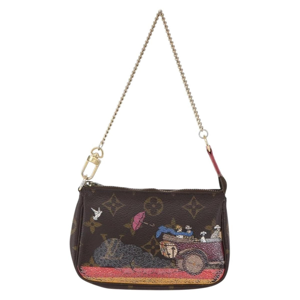 Louis Vuitton Pochette Accessoires Limited Edition Christmas Animation Monogram Canvas Brown Canvas Clutche & Pouche Bag (Pre-Owned)
