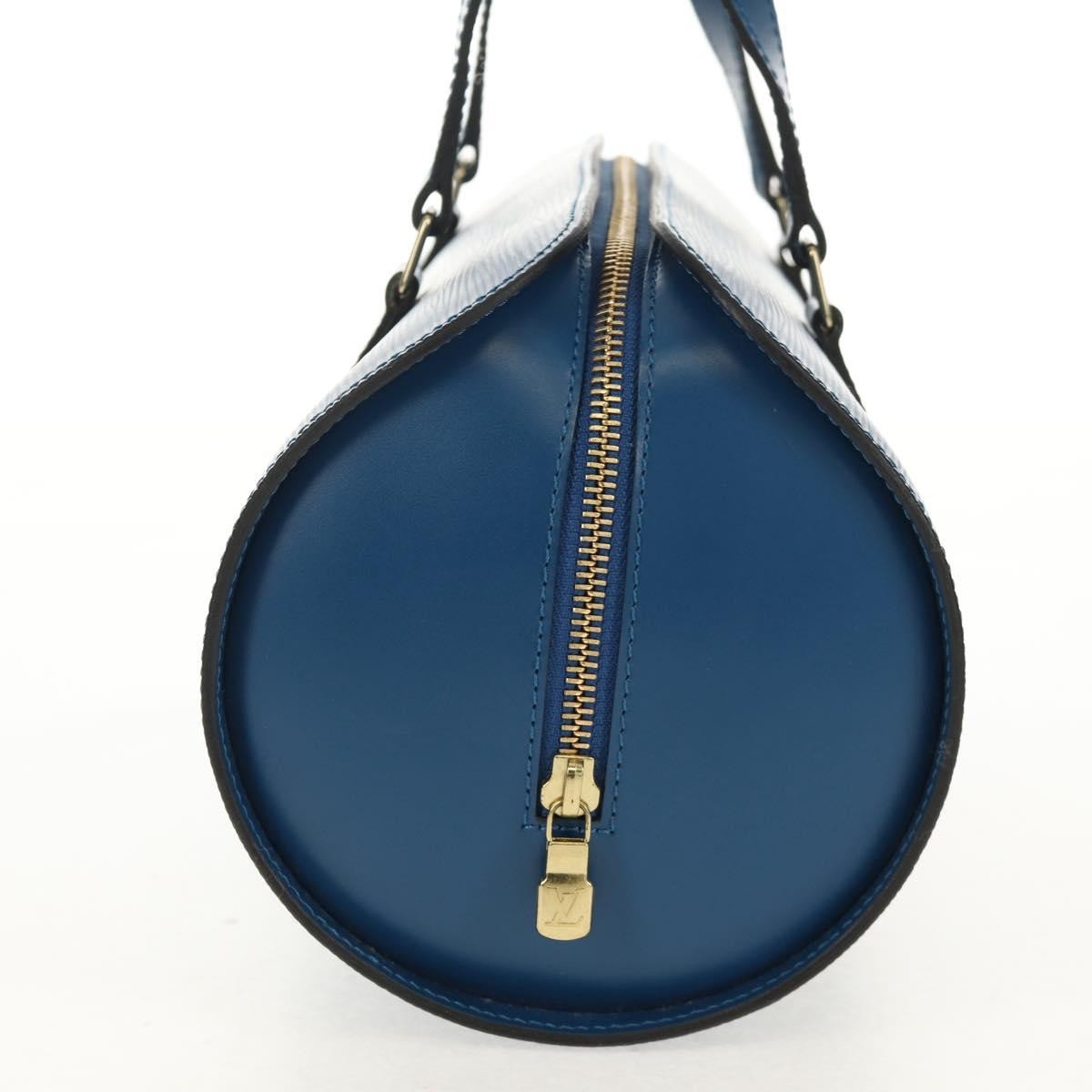 Louis Vuitton Soufflot Handbag Epi Leather Blue Leather Handbag (Pre-Owned)