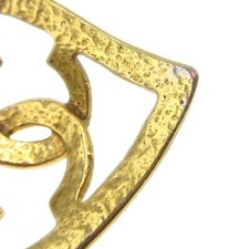 Chanel Cc Heart Pendant Necklace Metal Gold Gold_Plated Necklace Jewelry (Pre-Owned)