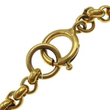 Chanel Cc Heart Pendant Necklace Metal Gold Gold_Plated Necklace Jewelry (Pre-Owned)